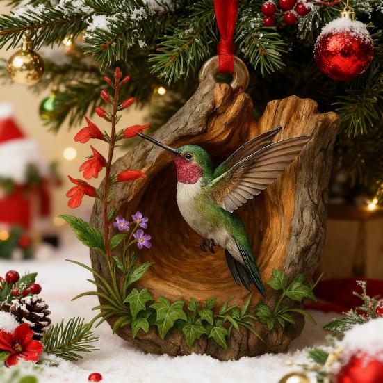 2025 Птичий Адвент-календарь Коробка для отсчета 24 дней Реалистичные птичьи украшения