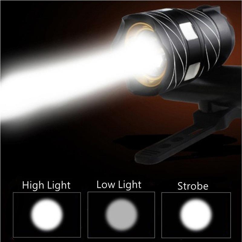 Лучшие фонари для горного велосипеда с функцией вспышки для ночной езды, супер яркий, со свободным зумом, водонепроницаемый T6 светодиодный велосипедный фонарь, перезаряжаемый через USB велосипед