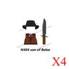 MOC Military Soldier Building Blocks US Infantry West Cowboy Soviet Army Police Game Character Arthur Morgan Gun Bricks Toy Gift