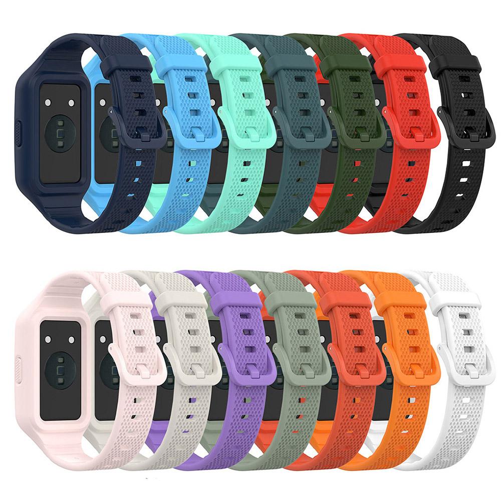 Силиконовый ремешок для Huawei Band 9 8 7 6, браслет для Honor Band 6/Honor Band 7, встроенный ремешок + чехол