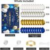 Navy Blue Birthday Confetti Balloons Kit Set 50 Pieces Photography Backdrop Banner Package for Boys Girls Men Women Birthday Party Decorations