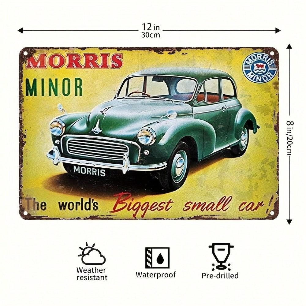 Винтажная металлическая жестяная табличка Morris Mini Ретро Автомобиль Настенное Искусство Гараж Бар Декор Деревенская Мужская Берлога Дом