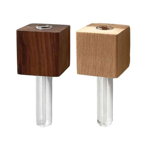 Wooden Test Tube Vase Refrigerator Magnet Hydroponic Plants Propagation Vase Planter Home
