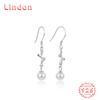Линдон стерлингового серебра 925 пробы синтетический жемчуг серьги серьги-капли для женщин подарки на свадьбу