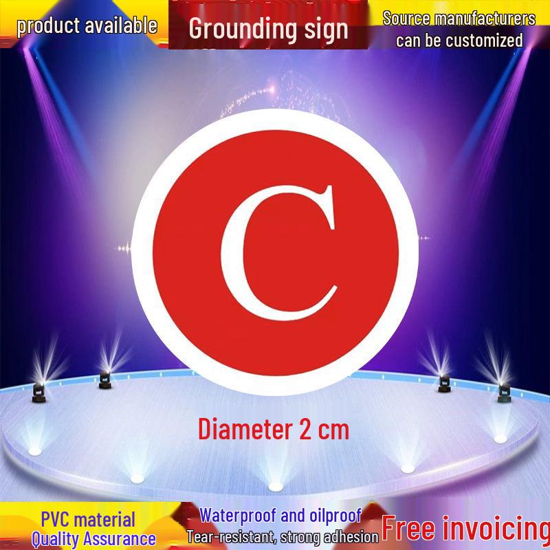 Бирка заземления оборудования - Круглый предупреждающий знак из ПВХ