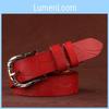 Женский ремень из натуральной кожи с простой застежкой-пряжкой для работы и повседневной одежды