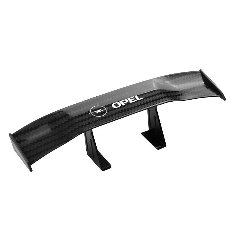 Carbon Look Car Rear Spoiler Mini Wings Small Model Decoration ABS Auto Accessories For Opel Corsa Mokka Astra Cascada Adam QS7