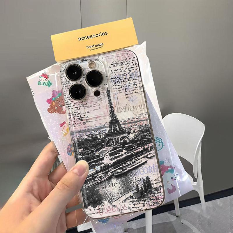 Винтажный Чехол для Телефона с Замком для iPhone 11 Чехол iPhone 15 17E 13 12 14 16 Pro Max 14 Plus 17 Air 16E Мягкий Силиконовый Ударопрочный Чехол