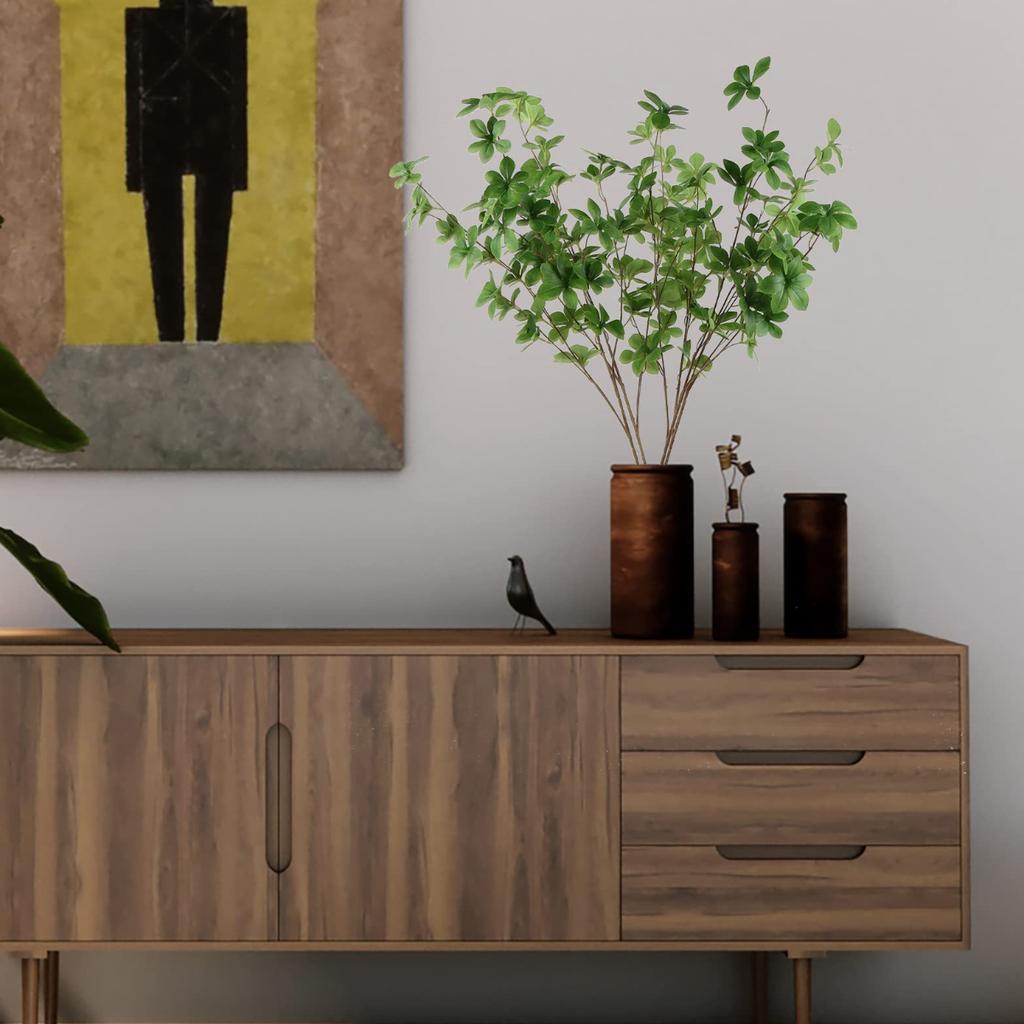 4 шт. искусственные зеленые стебли фикуса стебли фикуса ветки искусственные ветки фикуса листья искусственные растения для домашнего офиса декор