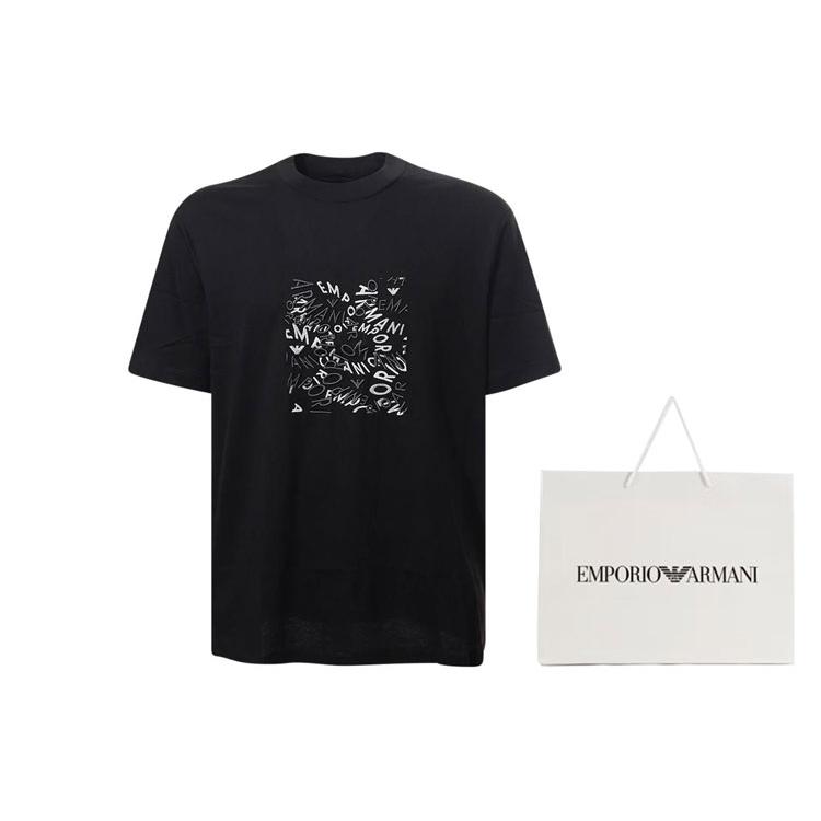 EMPORIO ARMANI T Shirt Men's Black 3D1TG3-1JPZZ-0056