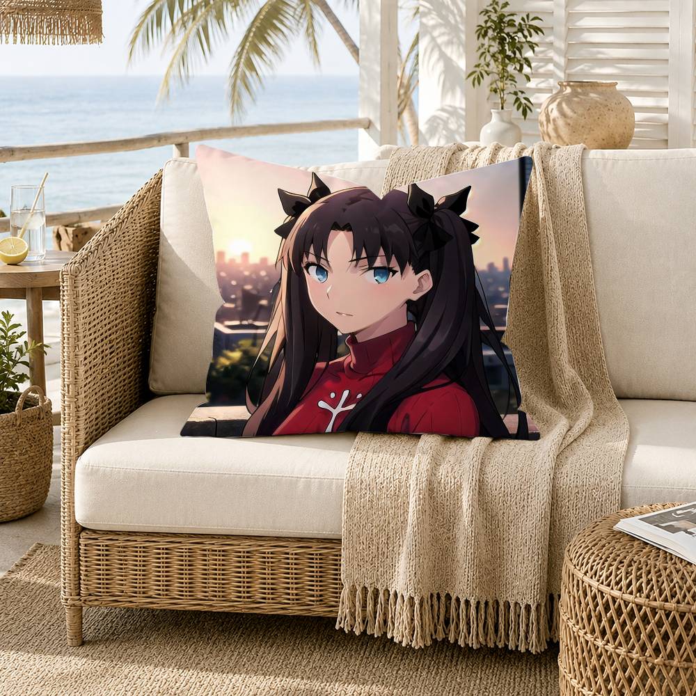 Тосака Рин Аниме Девушка Fate Stay Night Наволочка для Дивана Гостиной Домашний офис Декор Защитный Чехол