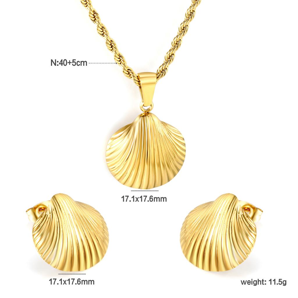 Luxury Fashion Clover Earrings And Necklace Jewelry Set Elegant Earring Gift Box