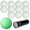 SALUDABLE Luminous Golf Balls for Glow In the Long Night LED Light Included of Practice, Fluorescent, Dark, Lasting, Game, (Set 12)