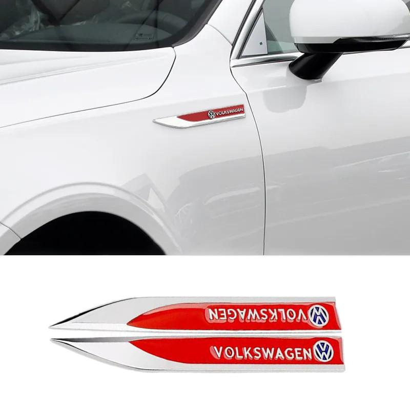 2026 Горячие Для VW VOLKSWAGEN Новые 2 шт. Металлические Наклейки на Автомобиль Наклейки на Боковую Дверь Кузов Крыло Значок Нож Для Volkswagen Golf 5 6 7 Beet