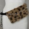 Sexy Leopard Print Plush Waist Chain Rhinestone Decorative Hot Girl Belt Light Asian Wear Belt