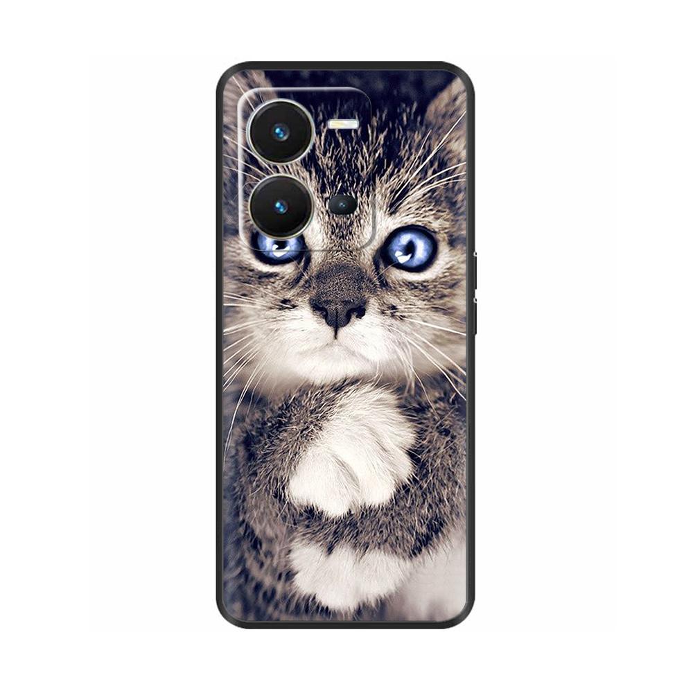 Cute Silicon Phone Case For Vivo X80 Lite 5G Case 2022 Black Silicone Soft TPU Back Cover for vivo X80 Lite X80Lite Bumper Capas