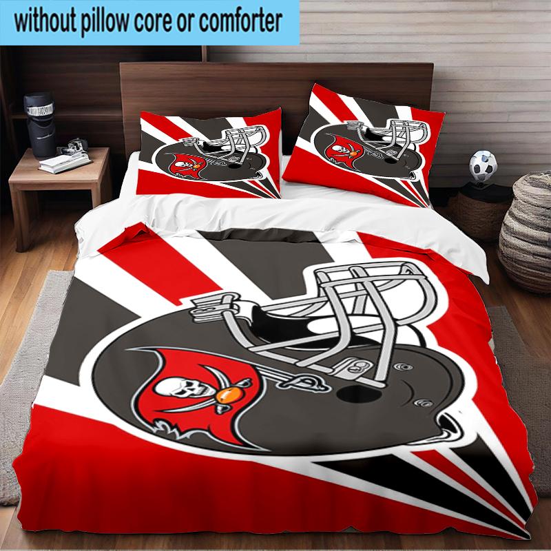 Tampa Bay Buccaneers Helmet 3PCS Bedding Set 2D Printing (Includes 1 Duvet Cover + 2 Pillowcases Coreless), Bedroom decor,Fan gift