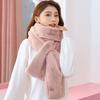 Soft Plush Faux Fur Scarf Thicken Warm Neck Protector Fashion Shawl Scarves  for Women