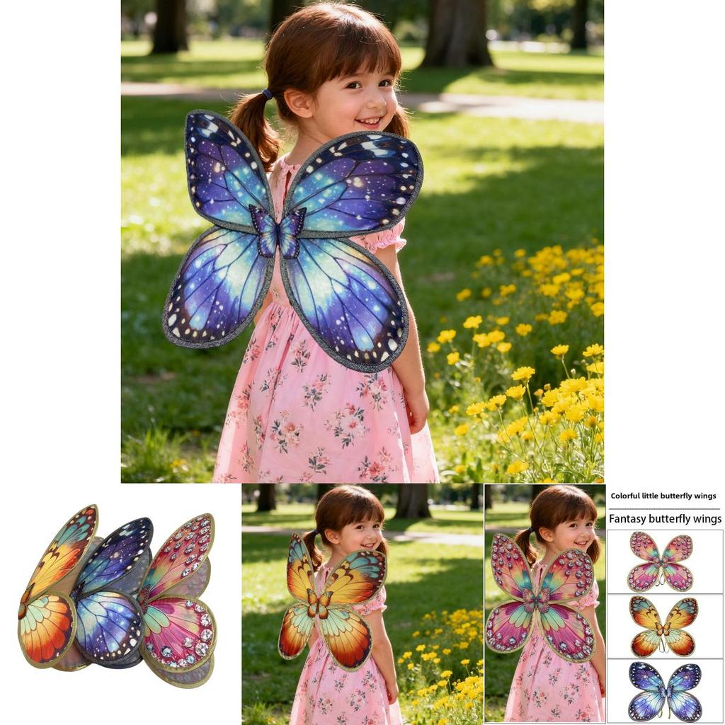 Детские крылья феи, аксессуар для костюма для косплей-мероприятий на Хэллоуин и Рождество