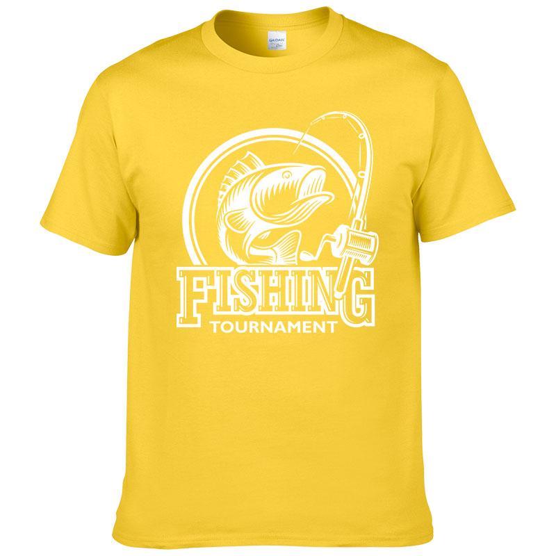 2026 Summer Fashion Fishing T-shirt Printed T Shirt Men 100% Cotton Short Sleeve Casual Streetwear Homme Tops Print Tees F06