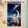 Beach TowelSailor Moon Custom Name Text Personalized Soft Towel for Beach Pool Indoor Home Decor Gift