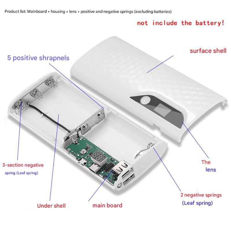 5 Slot 18650 Mobile Battery Removable Battery Compartment Not Welding Required Various Device Charging Solution