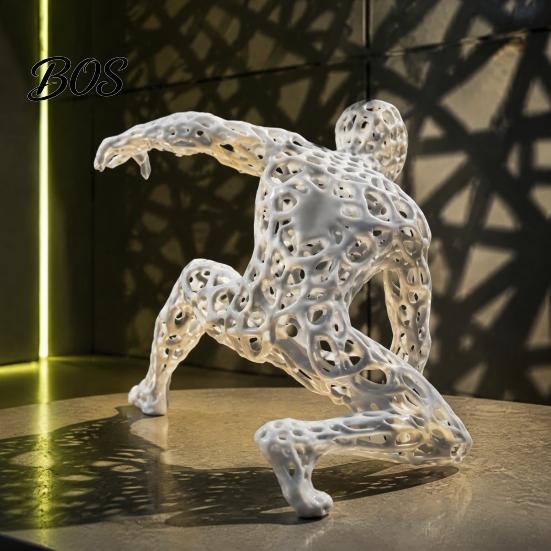 Customized Gifts for Boys 3D Printed Hollow Mesh Superhero Figurine, Creative Spider Style Action Pose Character Statues Desktop Ornament, Cool Statue