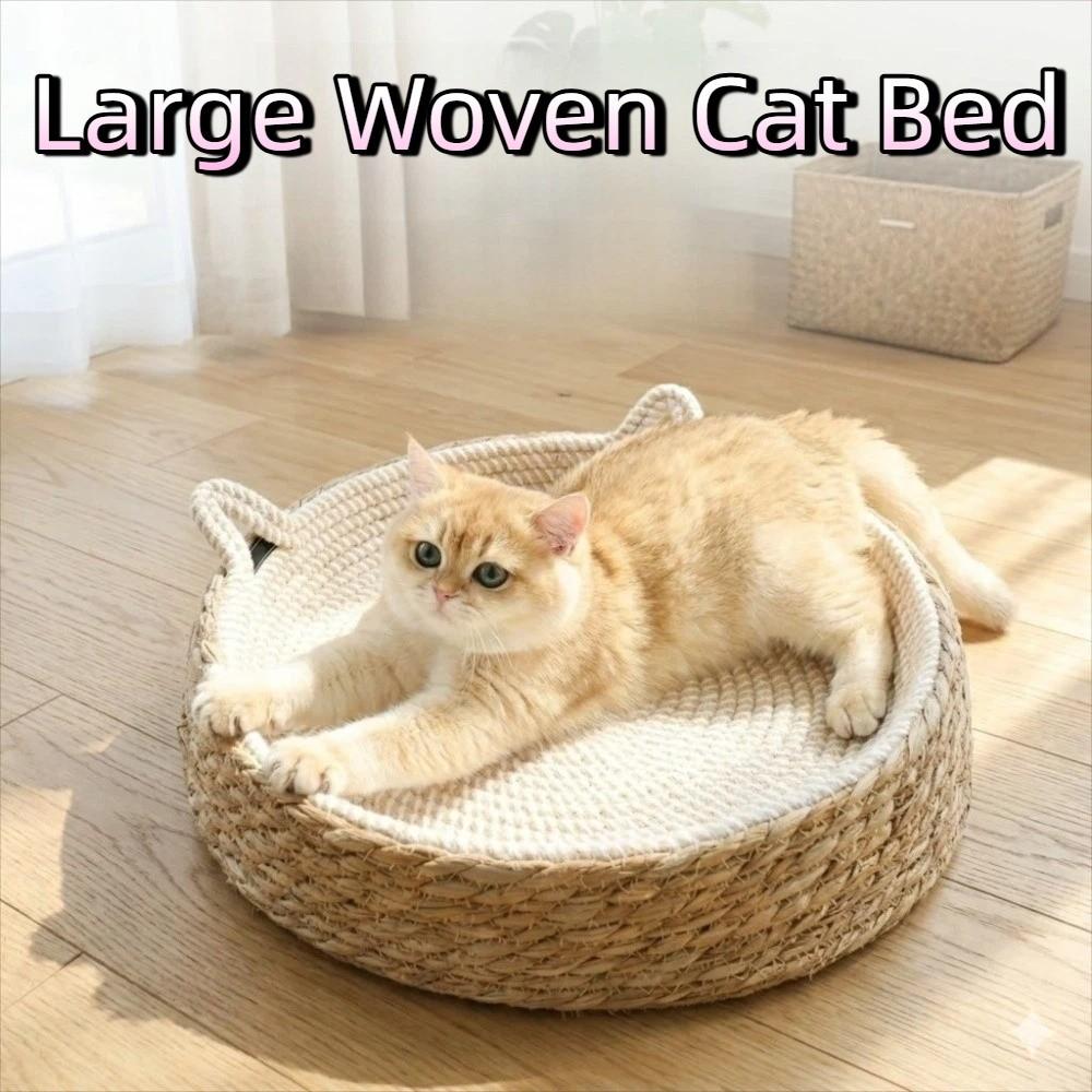Wear-Resistant Cat Scratching Board Cotton Rope Dog Sleeping Bed Large Woven Cat Bed Nail Trimming