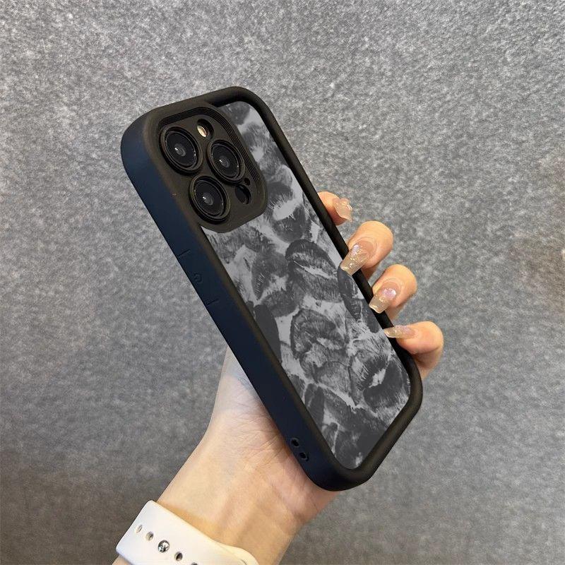 Sexy Red Lips Fashion Silicone Phone Case For iPhone 16 15 14 13 12 11 Pro Max 7 8 16 Plus 16E X XS XR SE Shockproof Soft Cover