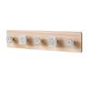 3/4/5 Hooks Nordic Wooden Coat Hooks Rustic Hat Clothes Bag Rack Practical Key Holder  Homestay