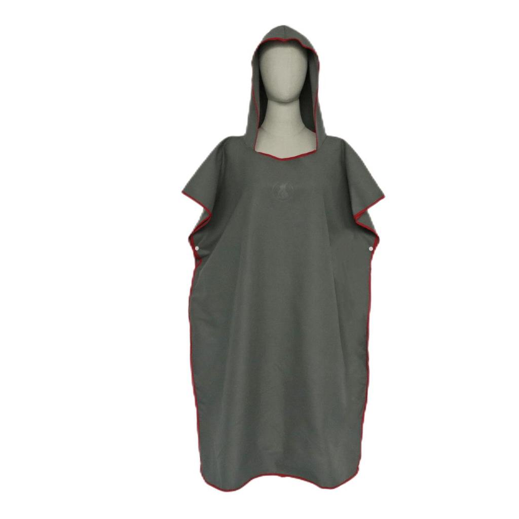 Пляжный халат из микрофибры быстросохнущий - Однотонный, Абсорбирующее пончо для переодевания