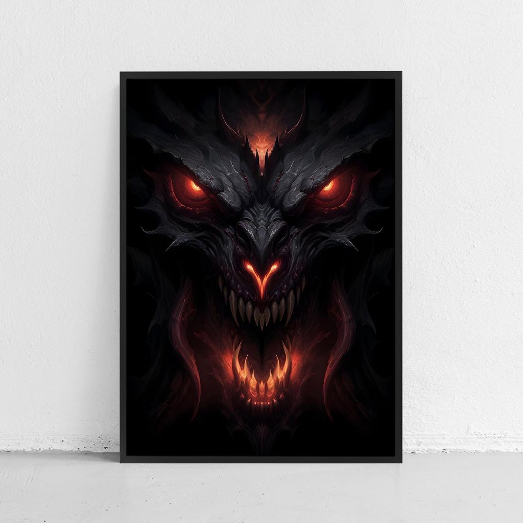 Plakat smok diabeł diablo