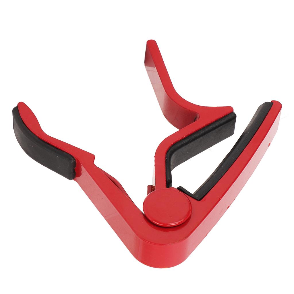 Гитарный каподастр Сильная пружина Устойчивый к царапинам Высокая твердость Сплав Гитарный каподастр с 5 медиаторами Красный