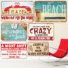 Life Is A Beach Plaque Vintage Metal Tin Signs Bar Outdoor Decorative Plates Mermaid Wall Stickers Ocean Poster Home Decor N250