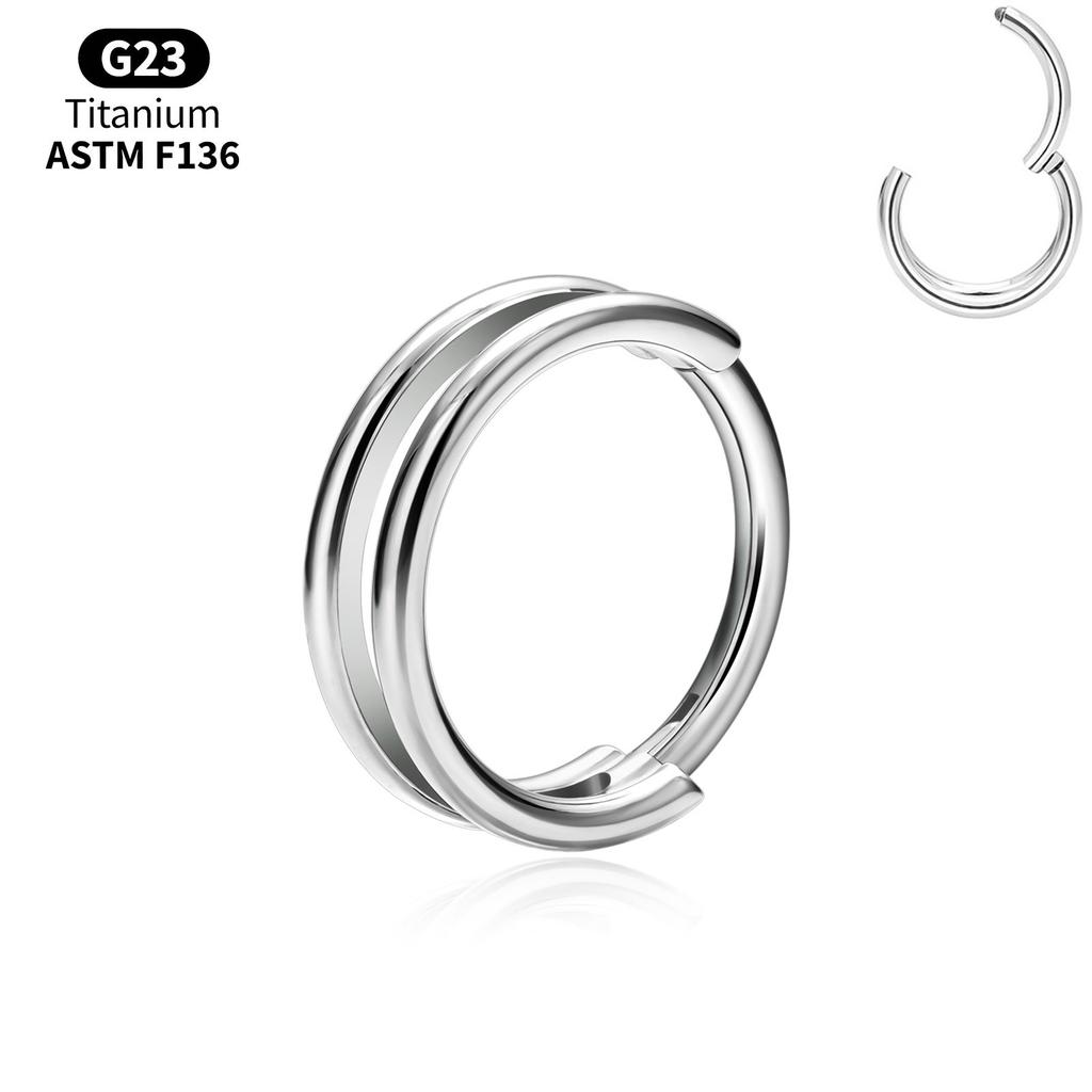 Набор титановых колец-кликеров для пирсинга уха (Helix, Tragus, Septum, Conch), вертикального пирсинга, носа, губ, сегментные кольца с шарниром, украшения для тела