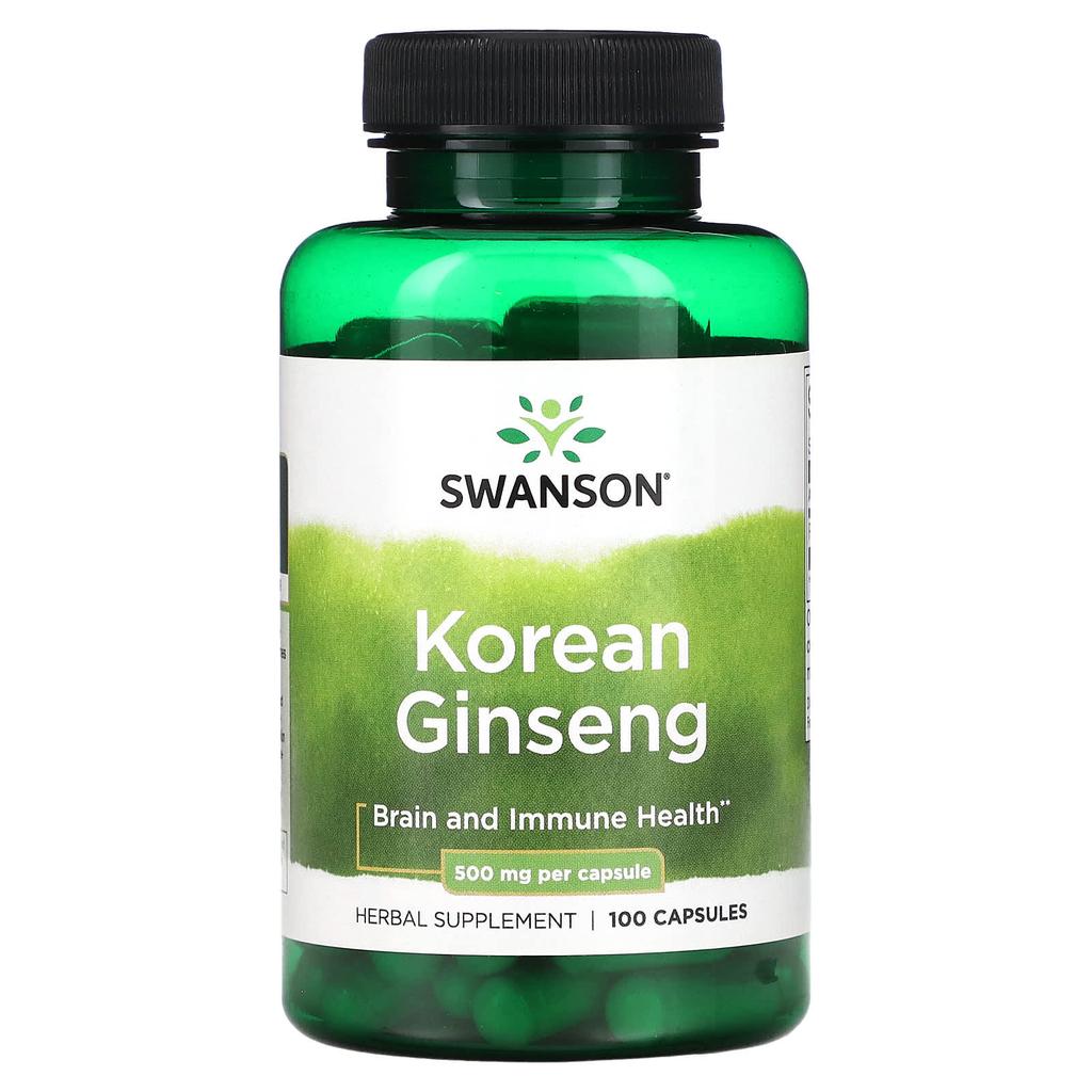 Swanson Korean Ginseng, 500 Mg, 100 Capsules