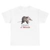 I Sexually Identify As A Threat Possum Graphic T Shirt Funny Weird Cursed Tee