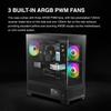 Совместимость с приложением GAMDIAS Gaming PC Case Display Изготовлен из закаленного стекла ATX Вентилятор 3x120 мм ARGB PWM Поддержка видеокарт до RTX 4000 410 мм Поддержка видеокарт до 360 мм