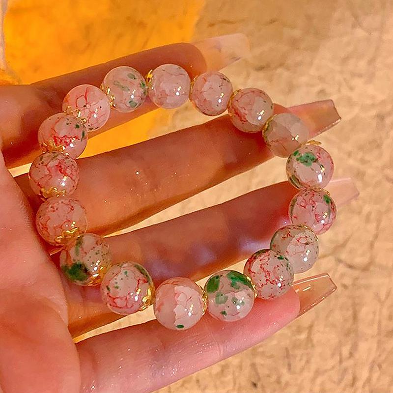 Милый Браслет с Сакурой для Женщин Девушек Изысканный Элегантный Браслет из Бусин Вечерние Ювелирные Аксессуары Подарки CDN