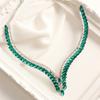 Fashion Accessories, Personalized V-Shaped Full Diamond Necklace, European And American Versatile Party Sexy Necklace