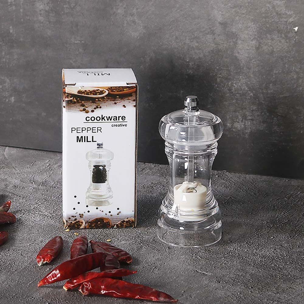 1 шт. Акриловая мельница для перца Портативный кухонный инструмент Прочные солонки и перечницы