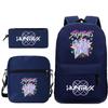 Animation Cartoon Printing Student Schoolbag Large Capacity Leisure Backpack Children'S Pencil Bag Shoulder Bag Set