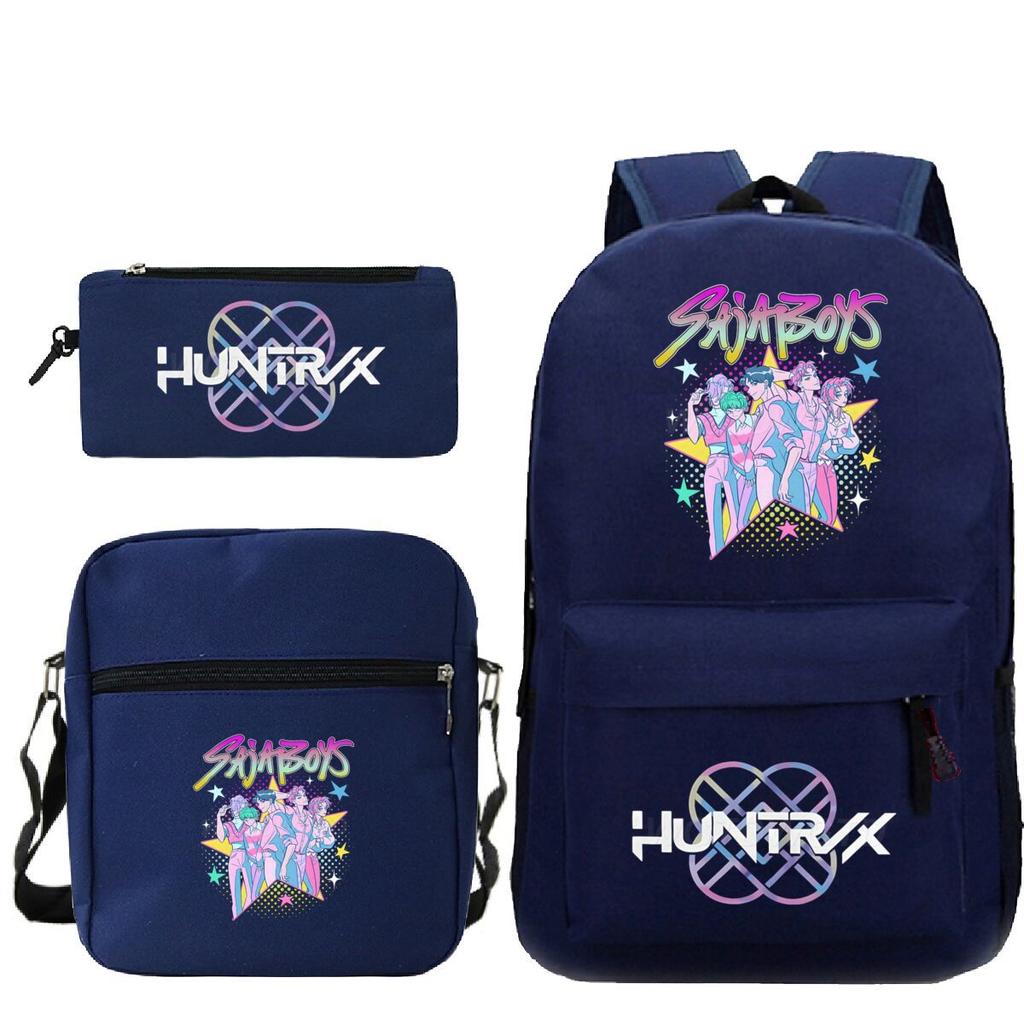 Animation Cartoon Printing Student Schoolbag Large Capacity Leisure Backpack Children'S Pencil Bag Shoulder Bag Set
