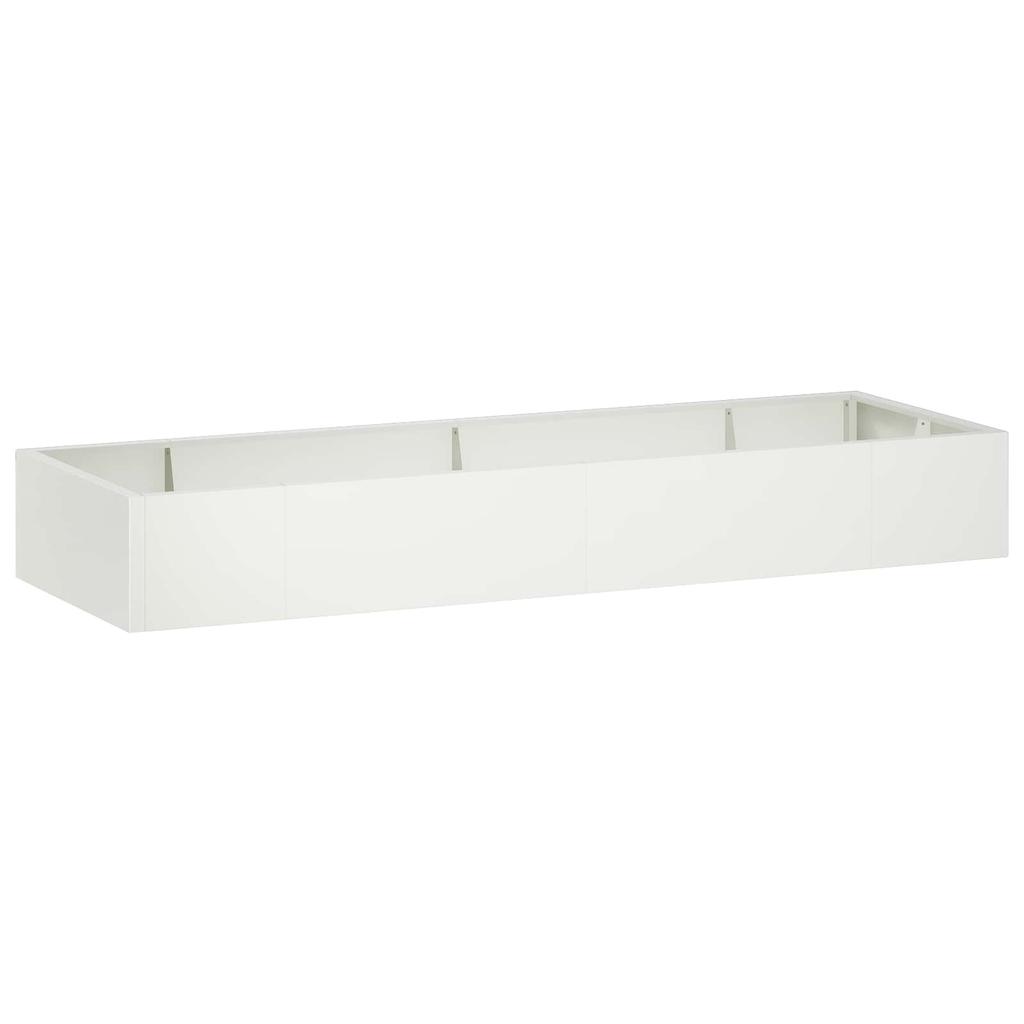 Retaining Wall 8 pcs. 300 x 100 x 30 cm Steel White