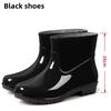 Short Tube Women's Rain Shoes Waterproof Anti Slip Wear-resistant Kitchen Rain Boots Rubber Shoes for Women In Rainy Season