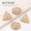5 шт. Геометрические металлические полые пуговицы-ромбы Высококачественные модные пуговицы для пальто, тренча, свитера Золотые пуговицы