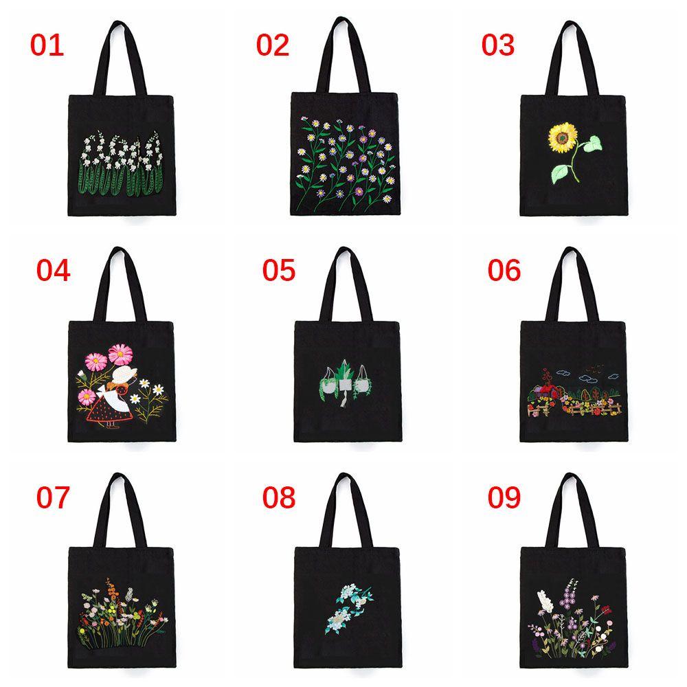 Artcraft DIY Flower Pattern Carrying Bag Cross Stitch Embroidery Kit Canvas Bag