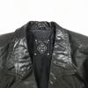 90s Vintage CIEL-UN leather coat women M heavy cowhide black outer(USED)