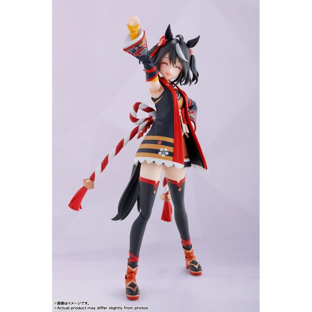 SHFiguarts Uma Musume Pretty Derby Kitasan Черный приблизительно. Подвижная фигура толщиной 140 мм, окрашенная из ПВХ и АБС-пластика