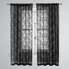 Тюлевые занавески, очень мягкие предметы домашнего обихода, простая установка, черные кружевные прозрачные занавески с цветочным узором, привлекательные декоративные